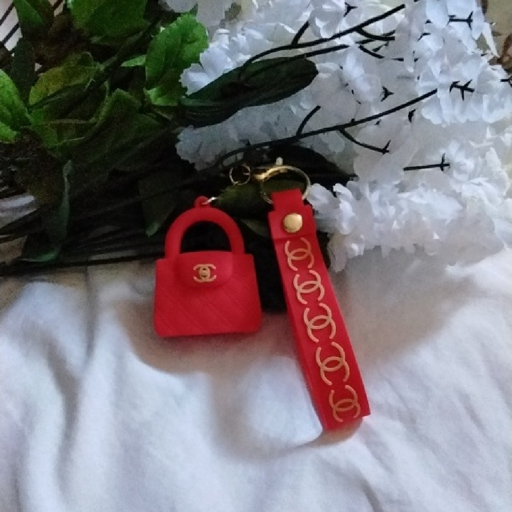 Red and Gold Keychain Set